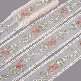 15 ярдов полиэстеровой сетчатой цветочной ленты, для аксессуаров для одежды