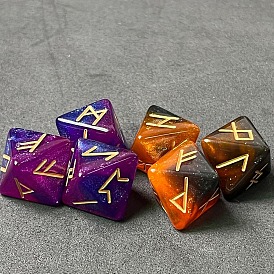 Acrylic Polyhedral Dice, Astrology Dice, for Witchcraft Wiccan Altar Supplies