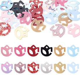 24шт 12 цвета акриловые подвески для бокалов, бокал маркер, тюльпан