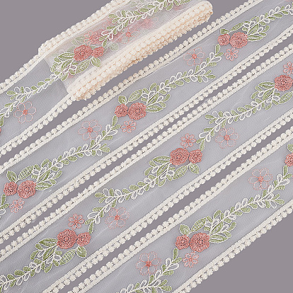 15 ярдов полиэстеровой сетчатой цветочной ленты, для аксессуаров для одежды