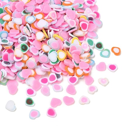 Handmade Polymer Clay Cabochons, Heart
