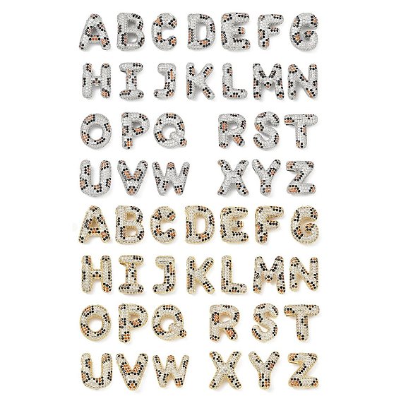 Латунные микро проложить кубического циркония подвески, письмо амулеты, долговечный, стойки покрытие