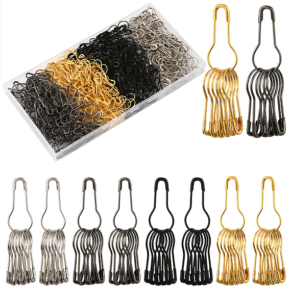 500шт 4 цвета железа брошь выводы, контакты килт, форма луковицы