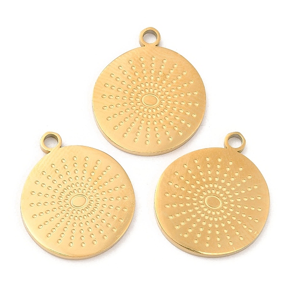 Ионное покрытие (ip) 316l подвески из хирургической нержавеющей стали, без никеля , плоский круглый шарм