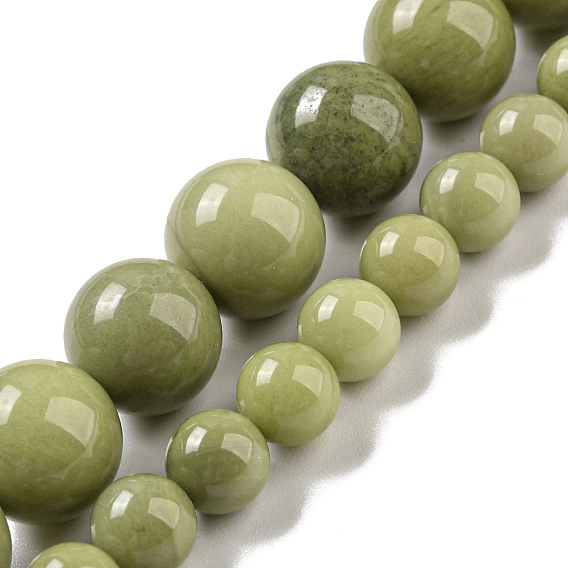 Бусы из натурального алашанского агата, окрашенные, круглые