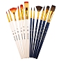 Набор кистей, Насадка щетки с нейлоновой щетиной и деревянной ручкой, для масляной живописи художника профессиональная живопись