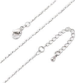 Ожерелья из текстурированной латунной цепочки, с 304 из нержавеющей стали омара застежками, без свинца и без кадмия, долговечный, стойки покрытие