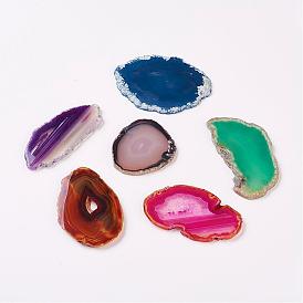 Natural Slice Agate Cabochons, Nuggets, Dyed