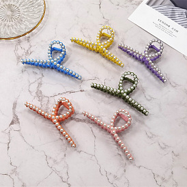 Colorful Pearl Hair Clip for Women, Large Shark Jaw Claw Hair Accessories