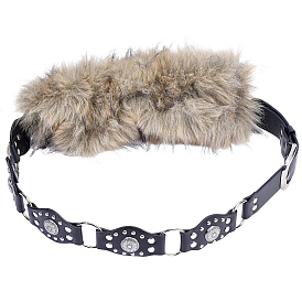 Цепочные ремни из искусственного меха и искусственной кожи, со сплавочной фурнитурой, поясной ремень для платья-рубашки пальто