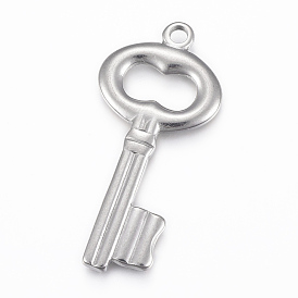 304 Stainless Steel Pendants, Key