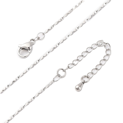 Ожерелья из текстурированной латунной цепочки, с 304 из нержавеющей стали омара застежками, без свинца и без кадмия, долговечный, стойки покрытие