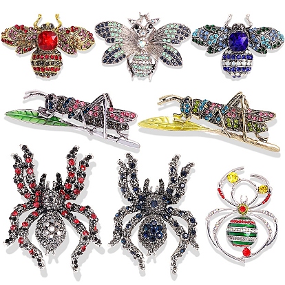 Insect Alloy Rhinestone Brooches