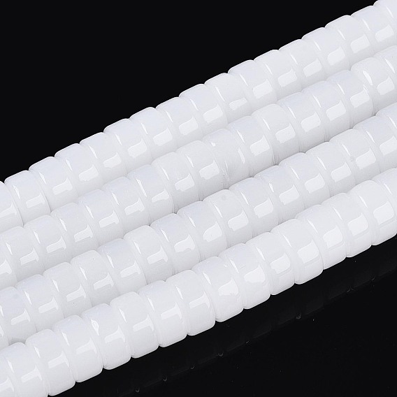 Стеклянные бусины, имитация нефрита , плоско-круглые