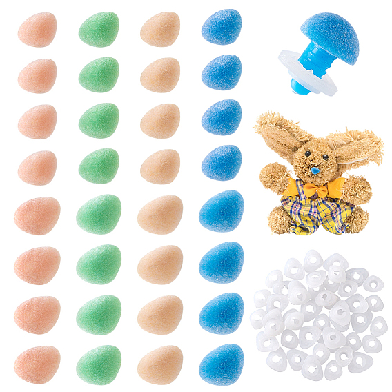 48 шт. 4 цвета 2 стили треугольный нос из смолы и бархата, принадлежности для изготовления кукол