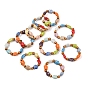 Beach Tortoise Handmade Procelain & Wood Round Beaded Stretch Bracelets, Summer Kid Bracelets for Girls