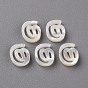 Natural White Shell Mother of Pearl Shell Beads, Carved, Symbol @