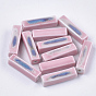 Cuentas de porcelana hechas a mano, fantasía antigua porcelana esmaltada, cuboides