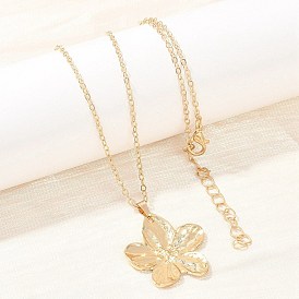 Кулон в виде цветка из сплава с железной цепочкой для женщин