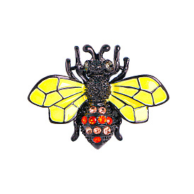 Fashion animal bee corsage alloy painting oil corsage mobile phone sticker rhinestone bee brooch