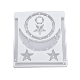 Moon & Star Silicone Pendant Molds, Resin Casting Molds, for UV Resin, Epoxy Resin Wind Chime Craft Making