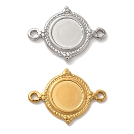 Ионное покрытие (ip) 304 установка соединителя кабошона из нержавеющей стали, плоско-круглые