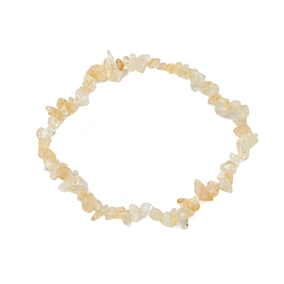 Браслеты из бисера с натуральным цитрином, стрейч браслеты