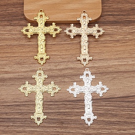 Большие сплавочные подвески, крест с цветком