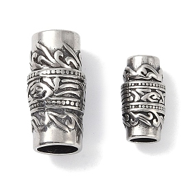 Tibetan Style 316 Surgical Stainless Steel Magnetic Clasps, Column