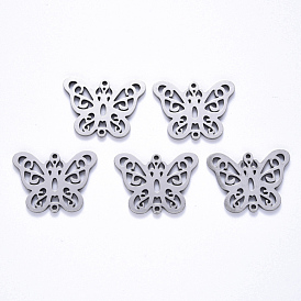 201 Stainless Steel Links Connectors, Laser Cut, Butterfly
