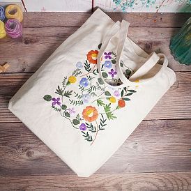 Botanical garden bag diy material bag Japanese craftsman design embroidery manual pass time