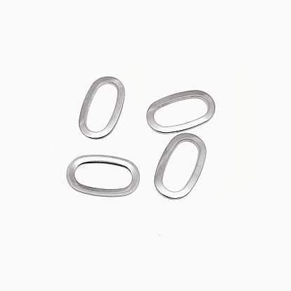 Oval 304 Stainless Steel Linking Rings, 20x11x1.2mm