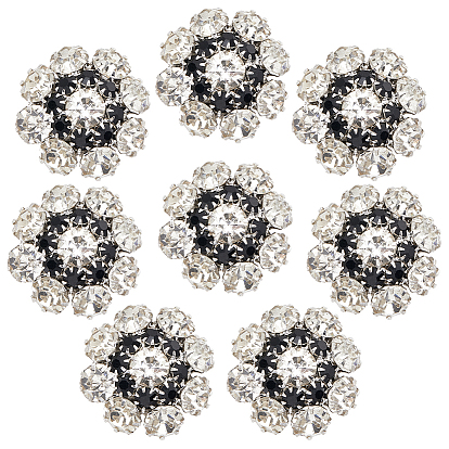 16 шт. 1 пуговицы из сплава со стразами и отверстиями, аксессуары для одежды, цветок