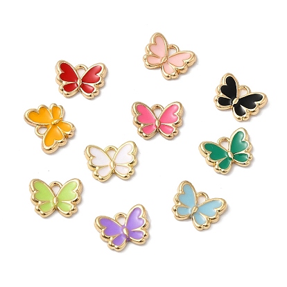 Eco-friendly Alloy Enamel Charms, Butterfly Charm
