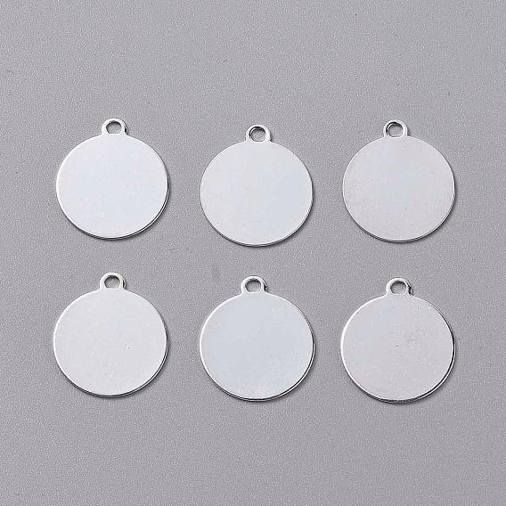 Латунные подвески, штамповка пустой метки, плоско-круглые