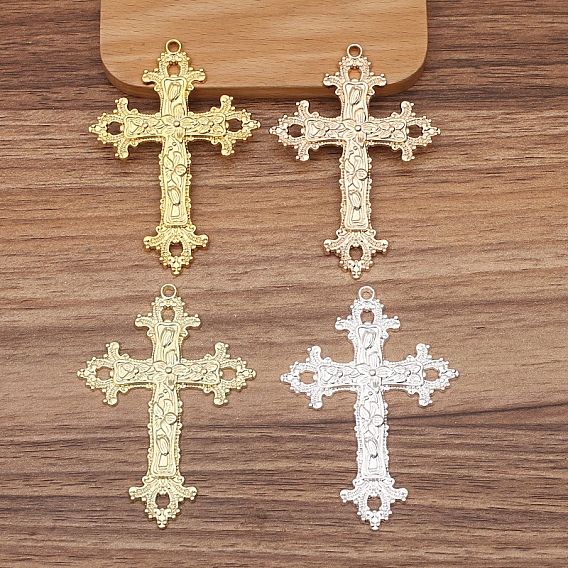 Большие сплавочные подвески, крест с цветком