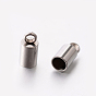 201 концы из нержавеющей стали шнур, Торцевые крышки, трубка, 8.5x4 мм, отверстие : 2 мм, 3 мм внутренним диаметром