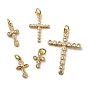 Латунные микро проложить кубического циркония подвески, крест прелести, без свинца и без кадмия, долговечный, с целью перехода в кольце