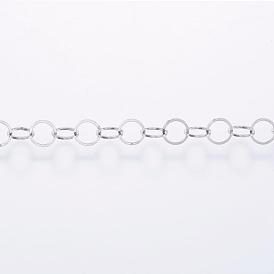 Placage ionique fait à la main (ip) 304 chaînes rolo en acier inoxydable, chaîne belcher, soudé, avec bobine