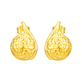 Минималистичные 304 геометрические серьги-гвоздики в форме капли из нержавеющей стали для повседневной носки