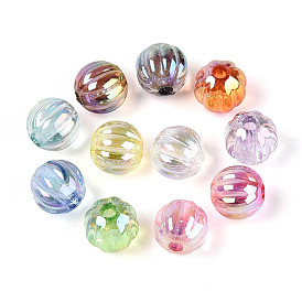 Уф-покрытие прозрачные акриловые бусины, радужный, тыква