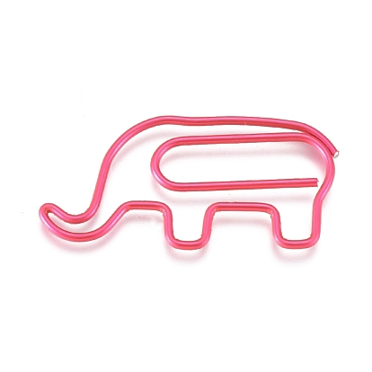 Elephant Shape Iron Paperclips, Cute Paper Clips, Funny Bookmark Marking Clips