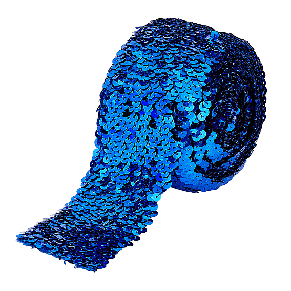 Plastic Paillette Elastic Beads, Sequins Beads, Ornament Accessories, 8 Rows Paillette Roll, Flat