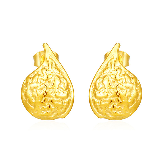 Минималистичные 304 геометрические серьги-гвоздики в форме капли из нержавеющей стали для повседневной носки