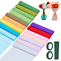 Handmade Crepe Paper, Wrapping Paper, with Plastic Iron Floral Stem & Grafting Paper Tape