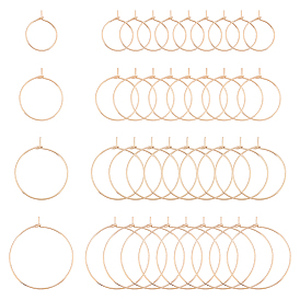 40 шт. 4 стиль 316l фурнитура для сережек-колец из хирургической нержавеющей стали, кольца для бокалов вина