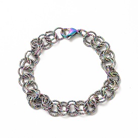 Ion Plating(IP) 304 Stainless Steel Chain Bracelets for Women Men