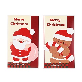 120Pcs Christmas Square Self Adhesive Paper Stickers Roll, Christmas Decals for Party, Decorative Presents