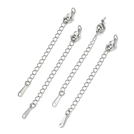 Shegrace Messing-Panzerkettenverlängerung, Endketten mit Karabinerverschlüssen und Tropfenetikett, Cadmiumfrei und Nickel frei und Bleifrei, langlebig überzogen