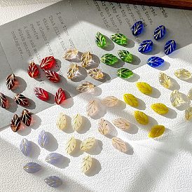 Бусины лэмпворк , золотой металл обвитыми, цветок